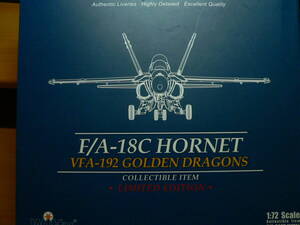 witty wings　026-006　1/72　マクダネルダグラス　F/A18C　ホーネット　VFA-192　ゴールデン・ドラゴンズ