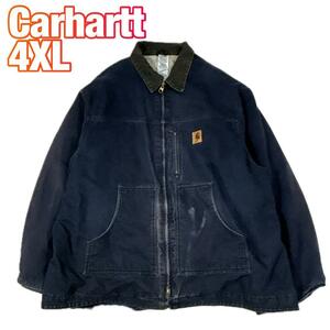 Carhartt カーハート トラディショナルジャケット 4XL ダック生地 ボア裏地 チョアコート ブルゾン ビッグサイズ メンズ デトロイト c01