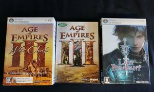 ■マイクロソフト■PCゲーム 3点セット AGE of EMPIRES Ⅲ/The War ChiefsTHE LAST REMNANT　パソコン用ゲーム