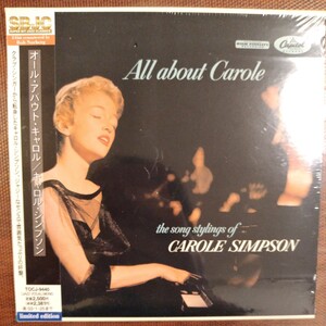 PROMO 見本盤 sample サンプルall about carole simpson jazz cd 高音質 紙ジャケット