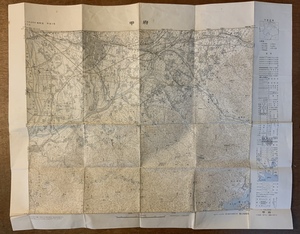 ■送料無料■ 甲府 山梨県 地図 古地図 古書 古文書 案内 紙 印刷物 昭和46年 縦46cm 横58cm レトロ アンティーク /くKAら/PA-6363