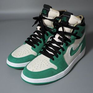 4-YG013◎ ナイキ NIKE エアジョーダン1 ハイ ズームCMFT AIR JORDAN1 HIGH スニーカー バッシュ グリーン ホワイト US9 27cm メンズ