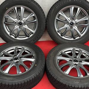 70%溝有。ARREEST 15インチ×5.5J +42 PCD100/4穴社外ホイール BRIDGESTONE 185/65R15スタッドレス4本。アクア ヴィッツ ヤリス他等。