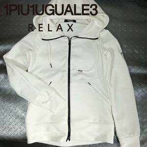 【美品】1PIU1UGUALE3 RELAX ブランド スウェット ジップアップパーカー ストレッチ ジャージ ウノピゥウノウグァーレトレリラックス