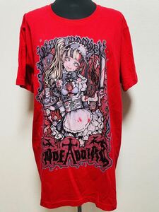 アンデッドガール（メイド）|ハイグレードビッグシルエットTシャツ crazydevils レッド サイズXL パンク ロック 派手 021024-021