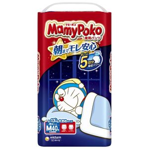 パンツ Mサイズ MamyPoko マミーポコ 夜用パンツ ドラえもん オムツ(6~13kg)40枚