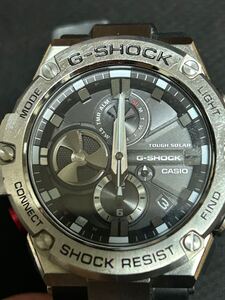 CASIO G-SHOCK GST-B100-1AJF 電波ソーラー メンズ腕時計 ブラック文字盤 腕時計