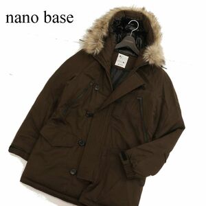 nano base ナノユニバース 秋冬 フェイクファー 中綿 N-3B★ ミリタリー フライトジャケット モッズコート Sz.L　メンズ　C3T11680_C#N