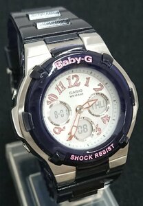 稼働品!!ライト点灯!!CASIO/カシオ Baby-G/ベビージー ベビーG BGA-114-2BJF クォーツ 腕時計 ウォッチ USED品＊