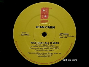 ★☆Jean Carn「Was That All It Was / Don