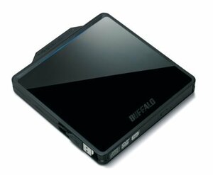 BUFFALO Boostケーブル搭載 ポータブルDVDドライブ ブラック DVSM-PC58U2V-BK　(shin