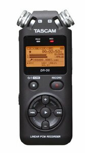 【中古 良品】 TASCAM リニアPCM/ICレコーダー 24bit/96kHz対応 無指向性ステレオマイク搭載　(shin