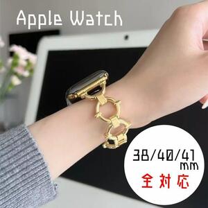 ★Apple Watch　38/40/41mm　ゴールド　チェーンベルト