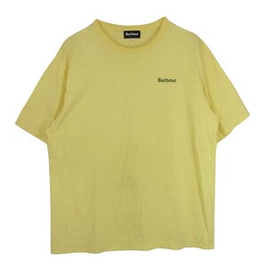 Barbour バブアー 241MTSG005 スモール ロゴ ショートスリーブ 半袖 クルーネック Tシャツ イエロー系 L【中古】