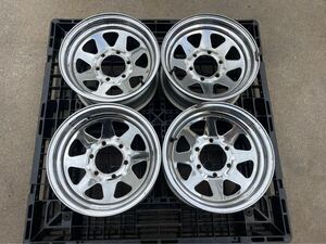 希少!! 日産純正 Y60 サファリ メッキ スチールホイール 15×7J +5 PCD139.7/6H 4本SET