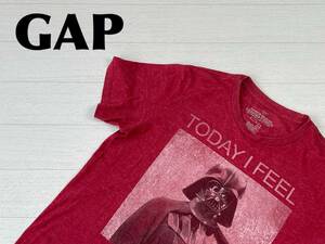 ☆送料無料☆ GAP ギャップ 古着 半袖 STAR WARS スターウォーズ ダースベイダー Tシャツ メンズ M レッド トップス 中古 即決