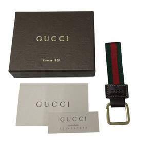 【中古品】 GUCCI グッチ キーホルダー グリーン レッド 箱あり hiW8448RO