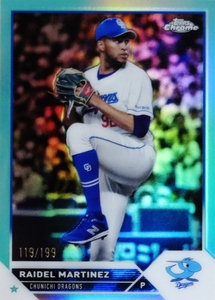 【R.マルティネス/中日ドラゴンズ】2023 Topps Chrome NPBベースボールカード [BASE/Aquaパラレル] 199枚限定 (119/199)