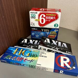 maxell NEWAVE AXIA Konica Victor ビデオテープ VHS まとめ売り 10本 ※破れや汚れ、書き込みあります。