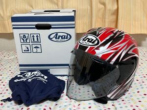 ワンオーナー Arai アライ ジェットヘルメット SZ-Ram3 ステラ Stella レッド Lサイズ（59〜60）