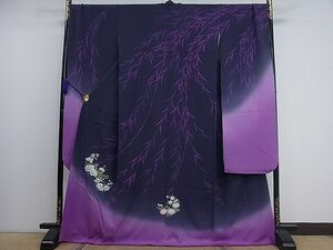 平和屋1■豪華振袖　草花丸文　暈し染め　金彩　逸品　CAAB9655ut