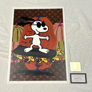 世界限定100枚 DEATH NYC スヌーピー SNOOPY ヴィトン LOUISVUITTON 草間彌生 南瓜 ポップアート アートポスター 現代アート KAWS Banksy