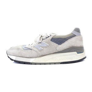 ニューバランス NEW BALANCE M998 スニーカー USA製 スエード 23cm グレー /AK33 レディース