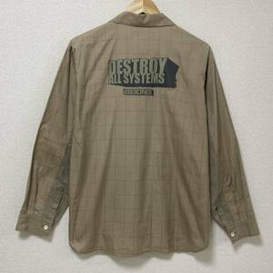 2000AW UNDERCOVER MELTING POT期 オープンカラー 長袖 シャツ チェック Mサイズ アンダーカバー 開襟 VINTAGE archive 4060360