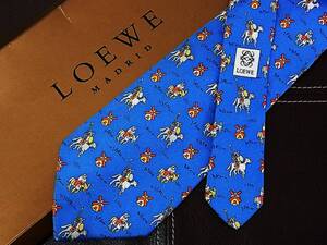 ★N-0989W★【ＬＯＥＷＥ】ロエベ【騎士・ナイト・馬】ネクタイ