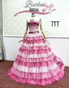 【アクセサリー付き！】大人気ドールのBarbie BRIDAL！ “バービー” フリルが特徴ピンクドレス！！！ 7TT No.102