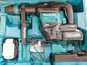 マキタ(Makita) 充電式ハンマ 40Vmax 4Ahバッテリ2本・充電器・ケース付 HM001GRMX SDS-max モータ異音無し 動作確認済み