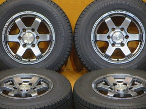 超美品 バリ溝【ブリヂストン ブリザック VL1 195/80R15 107/105L LT】15インチ 6J+33 PCD139.7-6H 200系 ハイエース レジアスエース