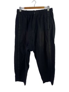 yohji yamamoto POUR HOMME◆21SS/接ぎテープサルエルパンツ/3/コットン/BLK/HD-P08-800//