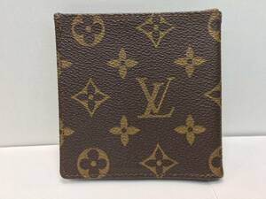 【パケ無料】外観美品 LOUIS VUITTON ルイヴィトン モノグラム 二つ折りコンパクト財布 ウォレット パスケース [h4931]