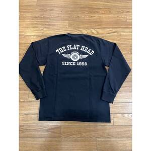 THE FLAT HEAD FLYINGWHEEL L/S TEE FN-THCL-202 BLK/IVO 46サイズ