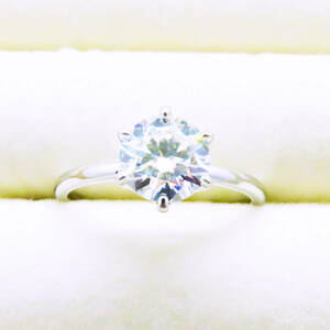 新品　モアサナイトダイヤモンド　ダイヤモンド　モアサナイト　シルバー　925 リング　指輪　1ct ダイヤモンド　ヴィンテージ　Pt850