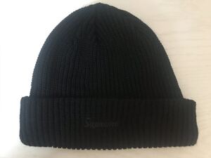 【新品未使用】Supreme Loose Gauge Beanie Black Free 黒 ブラック ルーズ ゲージ ビーニー ニット キャップ スクリプトロゴ タグ付き