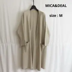 MICA&DEAL ミラノリブ ニット ロング コート ジャケット ベージュ