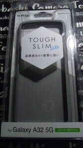 ELECOM Galaxy A32 5G SCG08 TOUGH SLIM LITE フレームカラー グレー 側面に弾力性のあるTPUを背面に高硬度8Hのポリカーボネート使用 180~