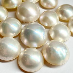 ［マベパール15点おまとめ30g］M 150ct ルース 裸石 宝石 ジュエリー jewelry Pearl マベ貝 半円真珠 ②