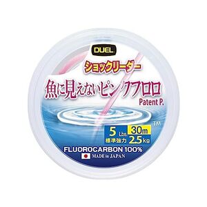 DUEL(デュエル) 魚に見えないピンクフロロ ショックリーダー 30m 5Lbs