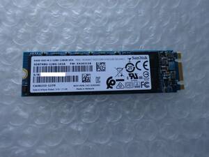 中古 Sandisk M.2 SATA SSD 128GB 729回 380時間 健康度99% X400 SD8SN8U128G1016 TLC DRAM搭載 NGFF 