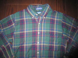  ★ 米国製 PENDLETON SIR PENDLETON / チェックシャツ ウールシャツ / M程度(肩幅39㎝身幅46㎝着丈63㎝袖丈52㎝) ★