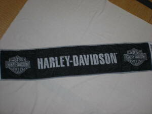 HARLEY-DAVIDSONハーレーダビッドソン・黒×白 タオルマフラー 未使用品