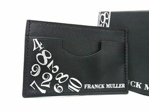 1円 ■極美品■ FRANCK MULLER フランクミュラー レザー カードケース パスケース カード入れ 名刺入れ ブラック系 BG9434