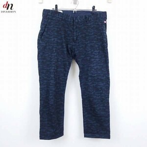 S/DOUBLE BEAMS エスダブル ビームス コットン カモフラ 迷彩 クロップド パンツ NAVY 34