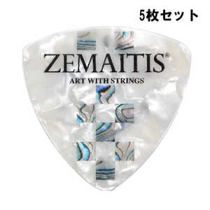 ZEMAITIS ゼマイティス ギターピック 5枚セット ZP05 TR ミディアム M 0.75mm トライアングル ピック パールフロント・デザイン