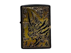 zippo (ジッポー) 牙狼 ゴールド刻印 両面デザイン 黄金騎士 オイルライター 2023年製 ブラック×ゴールド メンズ/036