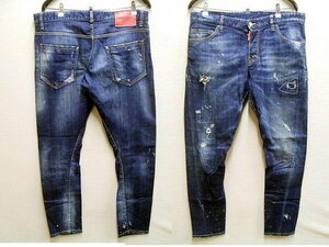 ◇即決[52]DSQUARED2 16SS SEXY TWIST JEAN ペンキ S74LA0899 ペイント ストレッチ デニム セクシーツイスト スリム ジーン パンツ■3241