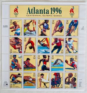 【未使用】切手　アンティーク　ビンテージ　USA Atlanta 1996 OLYMPIC 32セントx15枚　計4.8ドル　